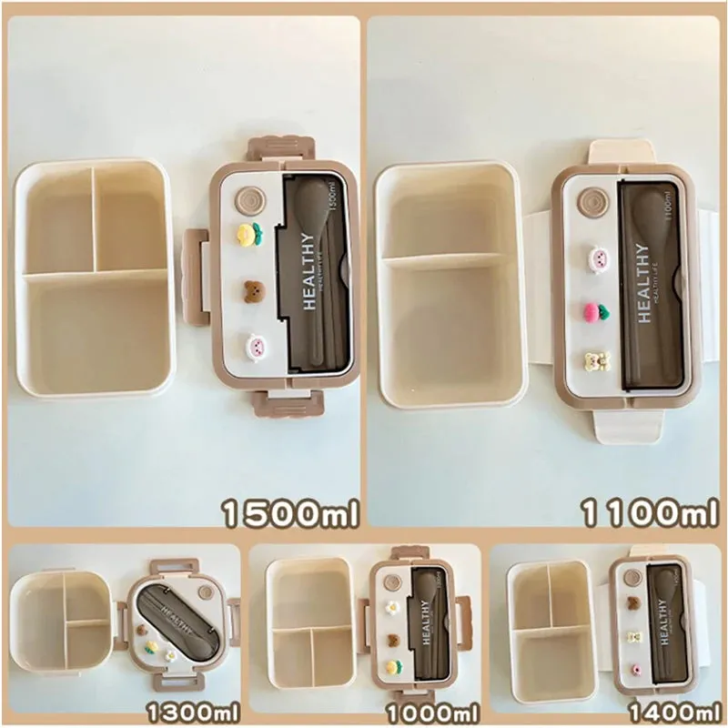 ✨ Adorable Bento Buddy: Cute & Compact Lunch Box with Fun Compartments for School & Picnics! 🍱🎒