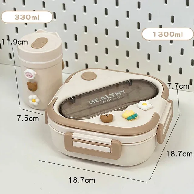 ✨ Adorable Bento Buddy: Cute & Compact Lunch Box with Fun Compartments for School & Picnics! 🍱🎒