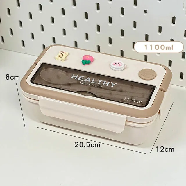 ✨ Adorable Bento Buddy: Cute & Compact Lunch Box with Fun Compartments for School & Picnics! 🍱🎒