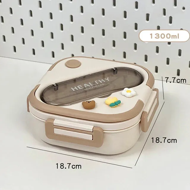 ✨ Adorable Bento Buddy: Cute & Compact Lunch Box with Fun Compartments for School & Picnics! 🍱🎒