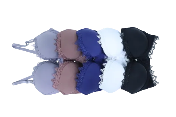 10066 - Upscale Detachable Strap Push-Up Bra with Underwire
