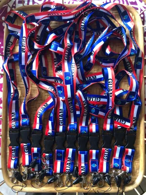 12 Guam Seal Flag Lanyards Deal