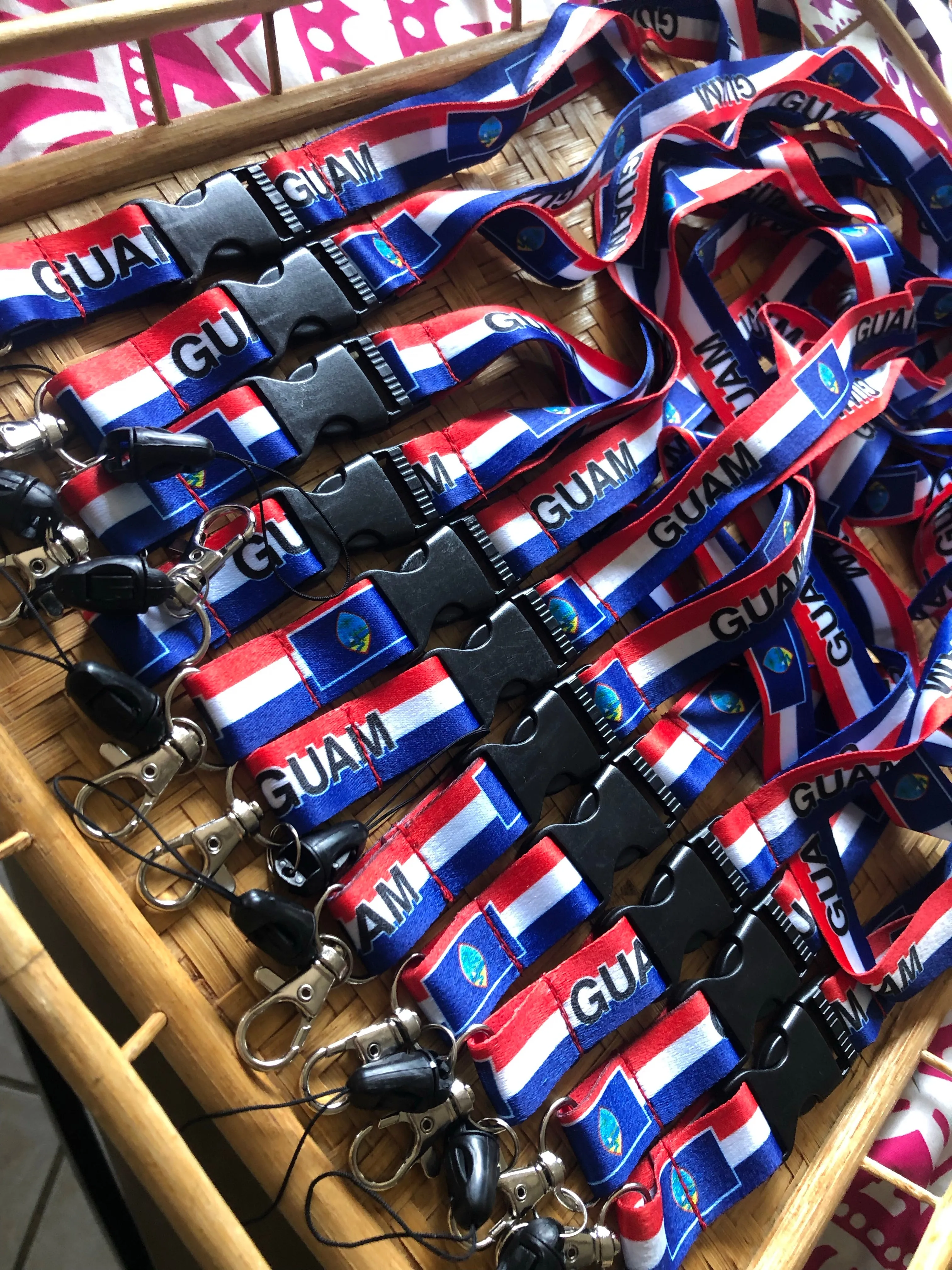 12 Guam Seal Flag Lanyards Deal