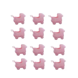 12 Pink Stroller Wagon Party Favors Baby Shower Decoration Vintage Style