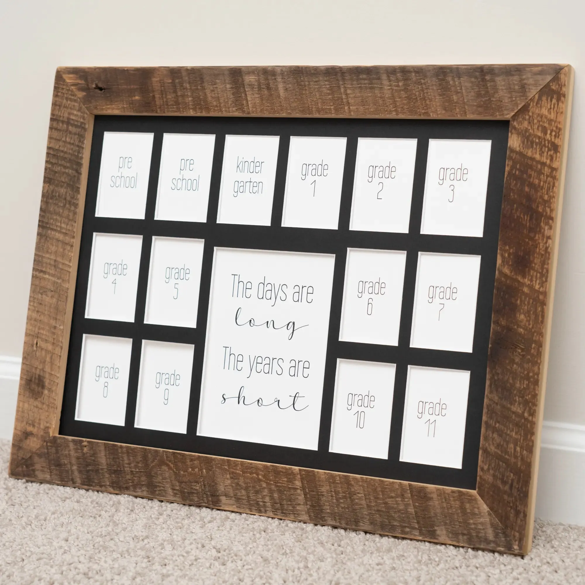 12x16 Horizontal Barnwood School Picture Frame