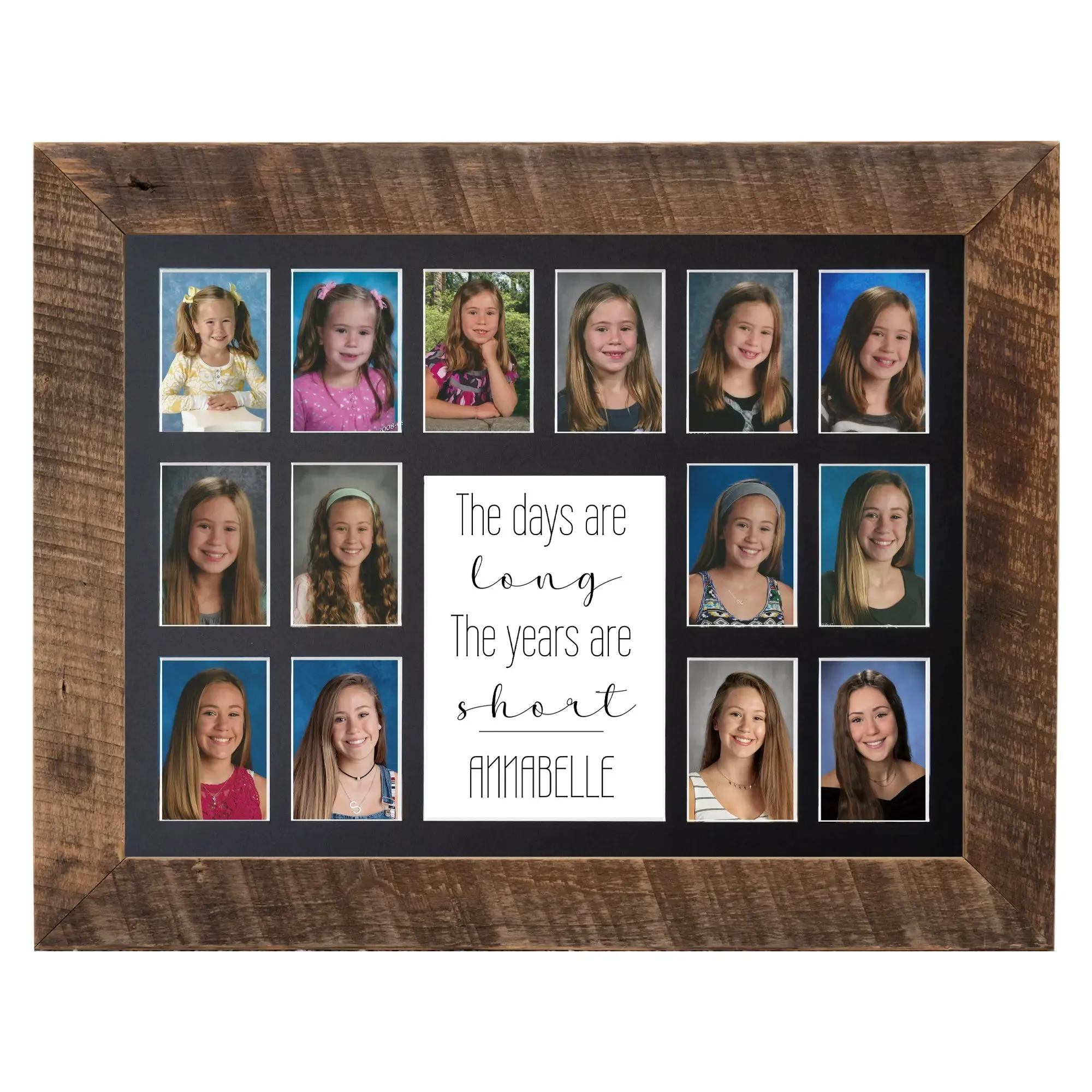 12x16 Horizontal Barnwood School Picture Frame
