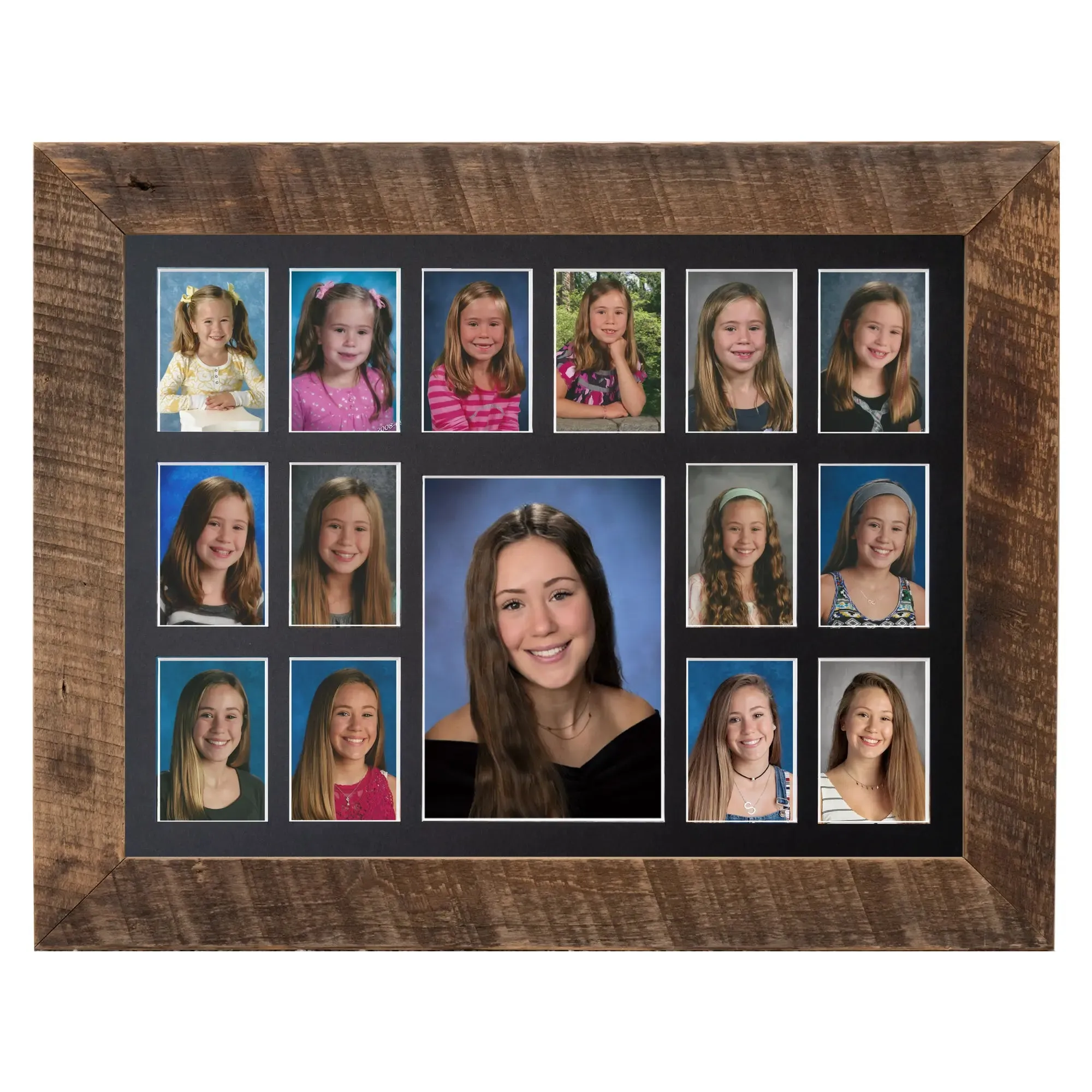 12x16 Horizontal Barnwood School Picture Frame