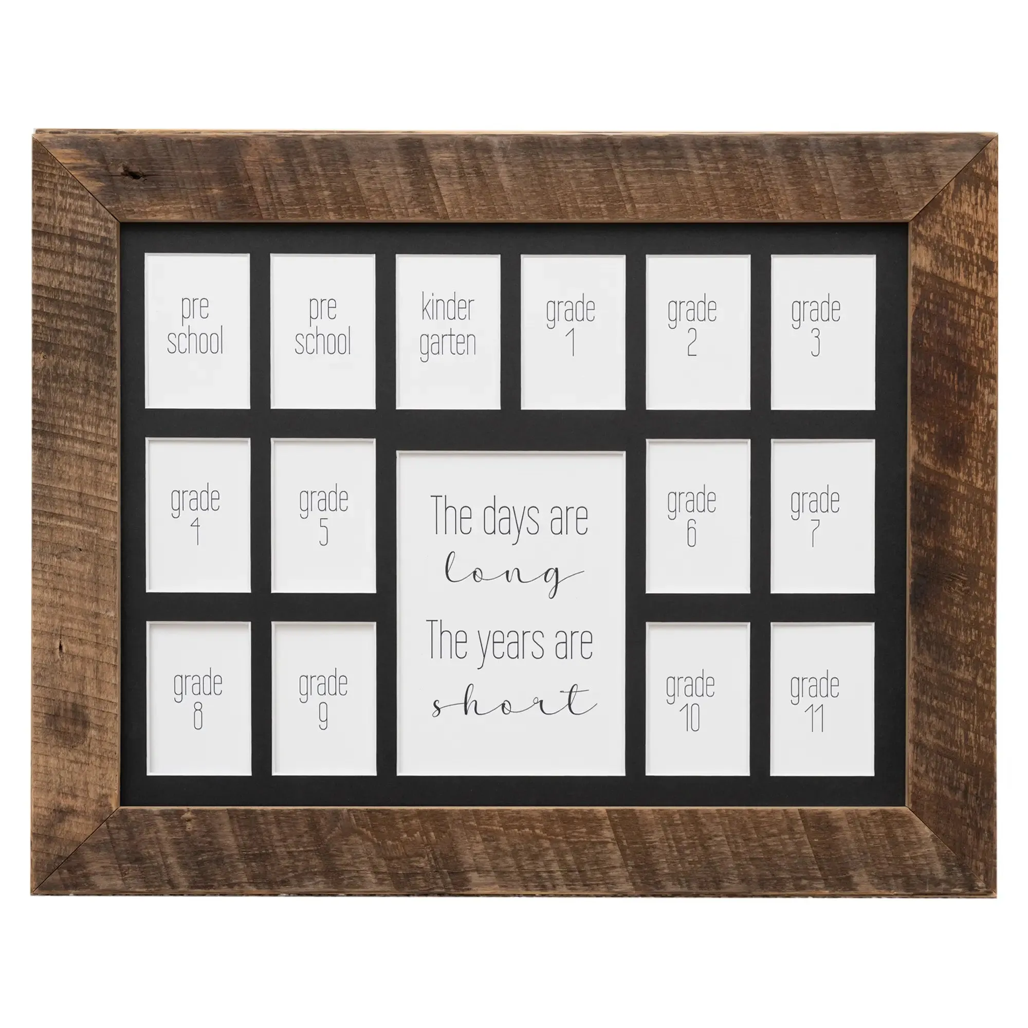 12x16 Horizontal Barnwood School Picture Frame