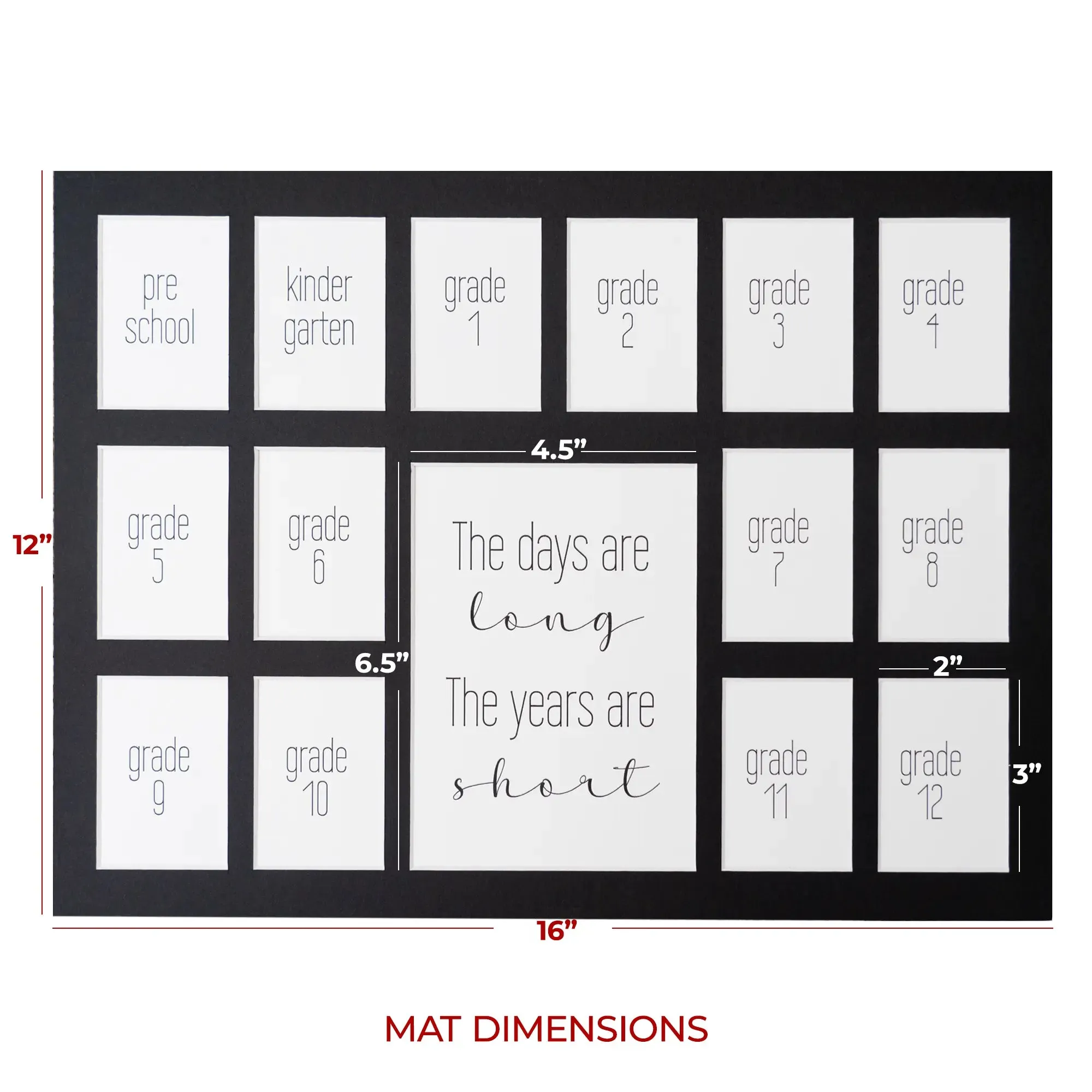 12x16 Horizontal Barnwood School Picture Frame