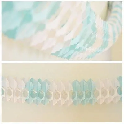 13 Ft Arcade Garland Pink & White or Blue & White Shower Party
