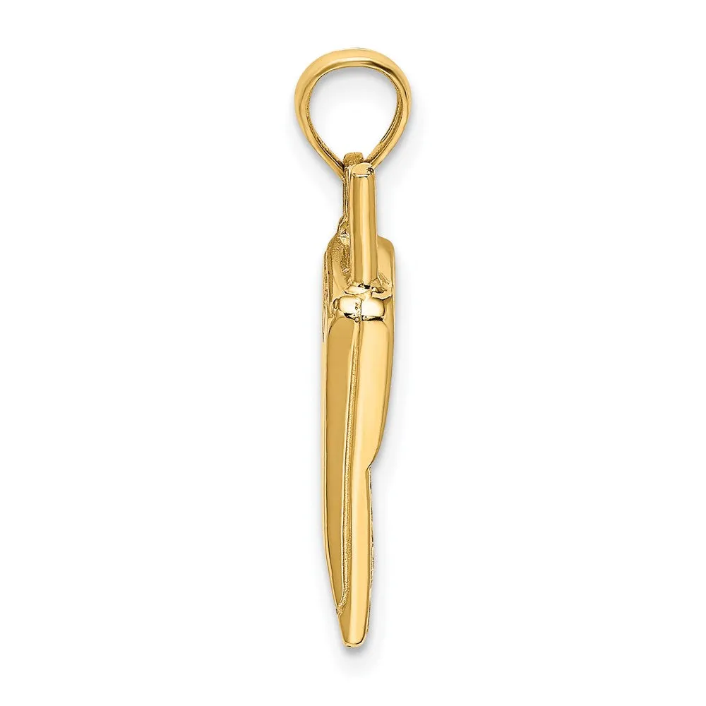 14K w/ Rhodium 3-D Cell Phone Charm
