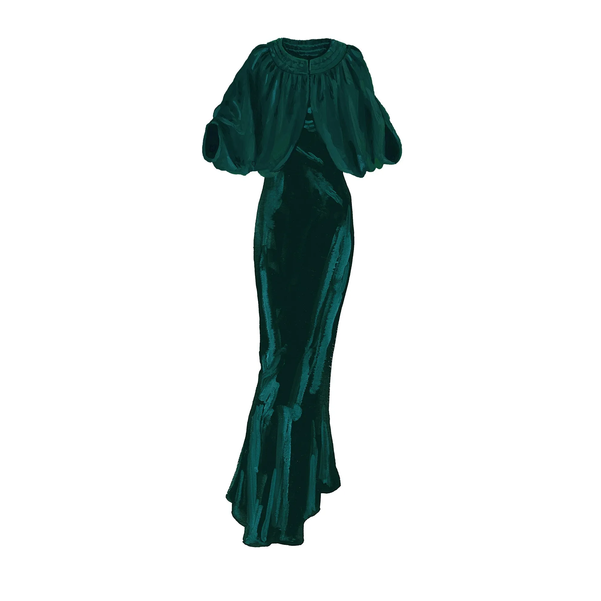 1930s Velvet Capelet