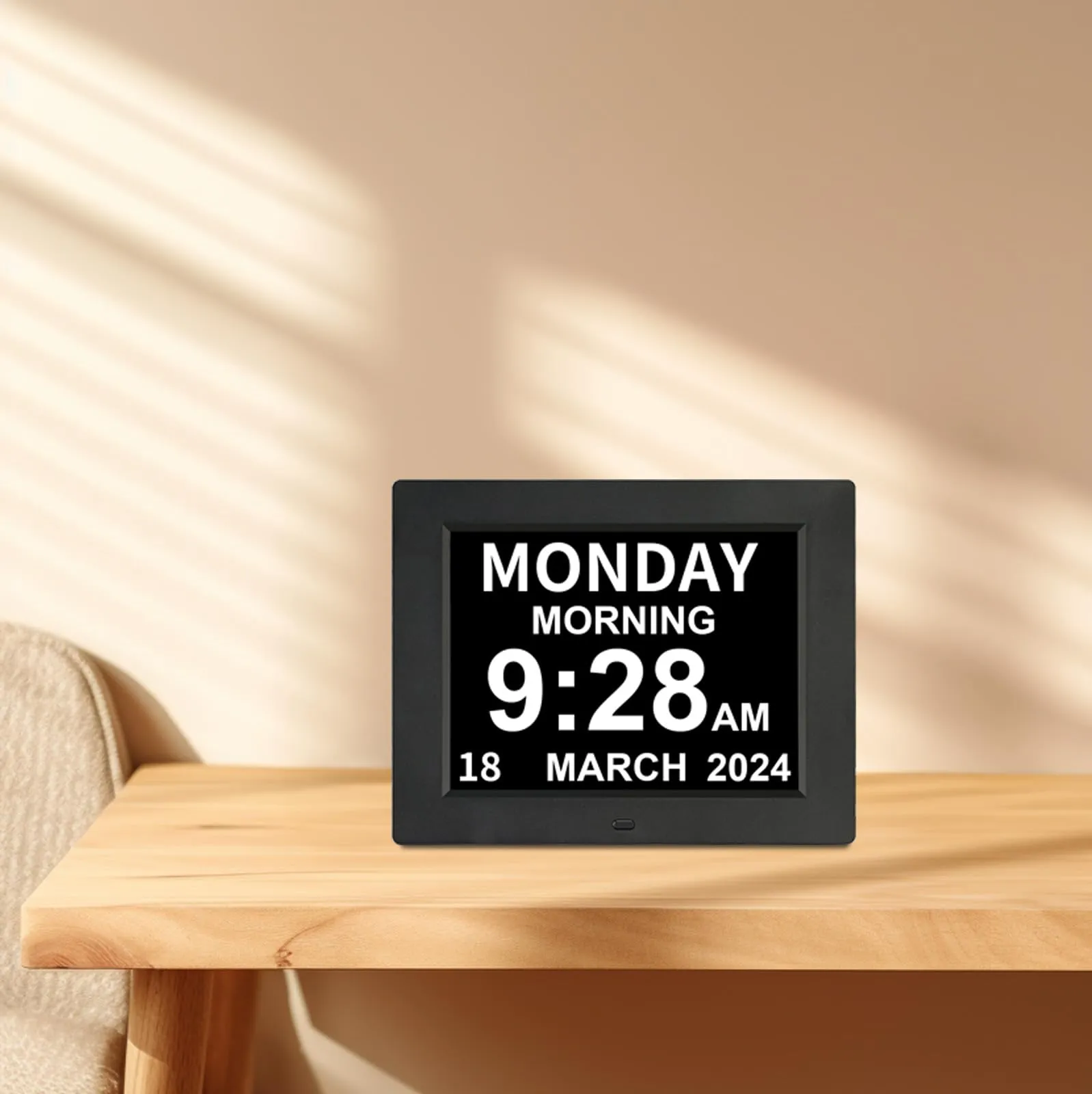 [2022 Newest] Digital Day Calendar Clock 3 Medicine Reminders Extra Large Non-Abbreviated Day Date Month Dementia Clocks for Senior Elderly Memory Loss Impaired Vision Clock