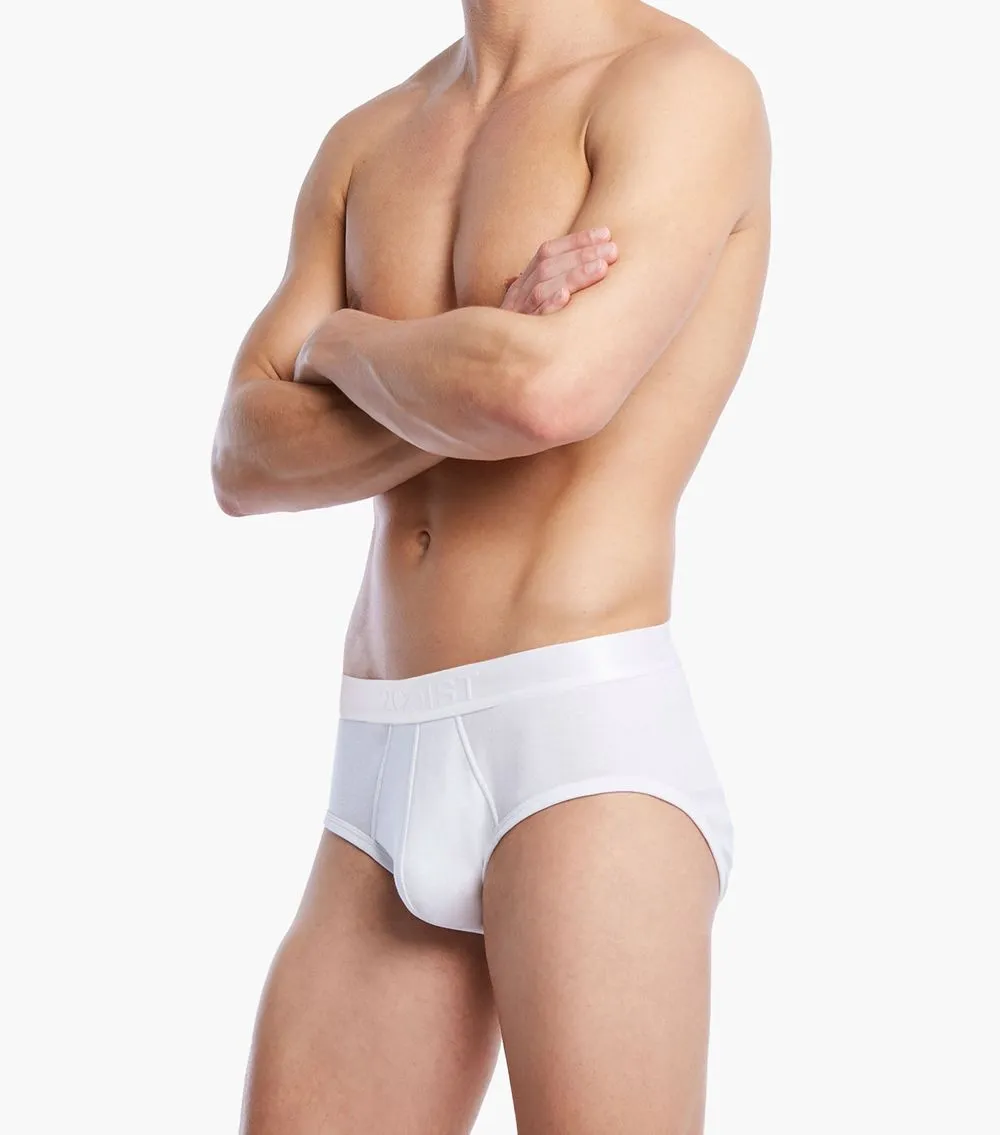 2(X)IST 3104100301 Pima Cotton Contour Pouch Briefs White