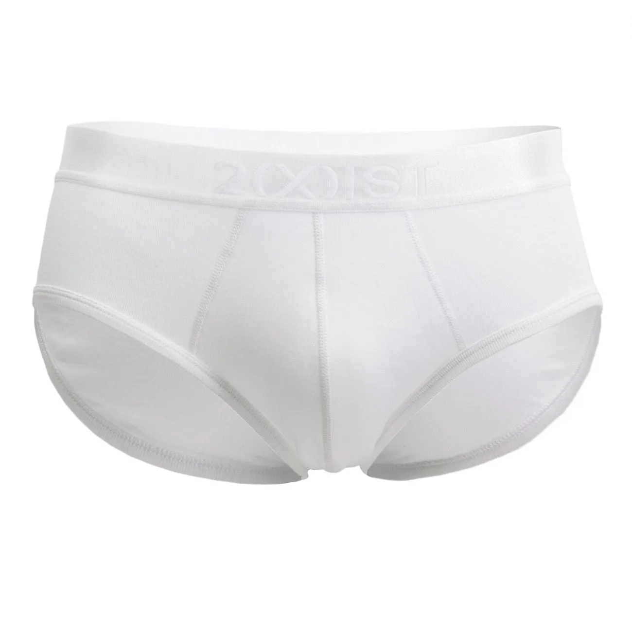 2(X)IST 3104100301 Pima Cotton Contour Pouch Briefs White