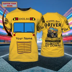 3D Bus Driver 1 - Personalized Name 3D Tshirt