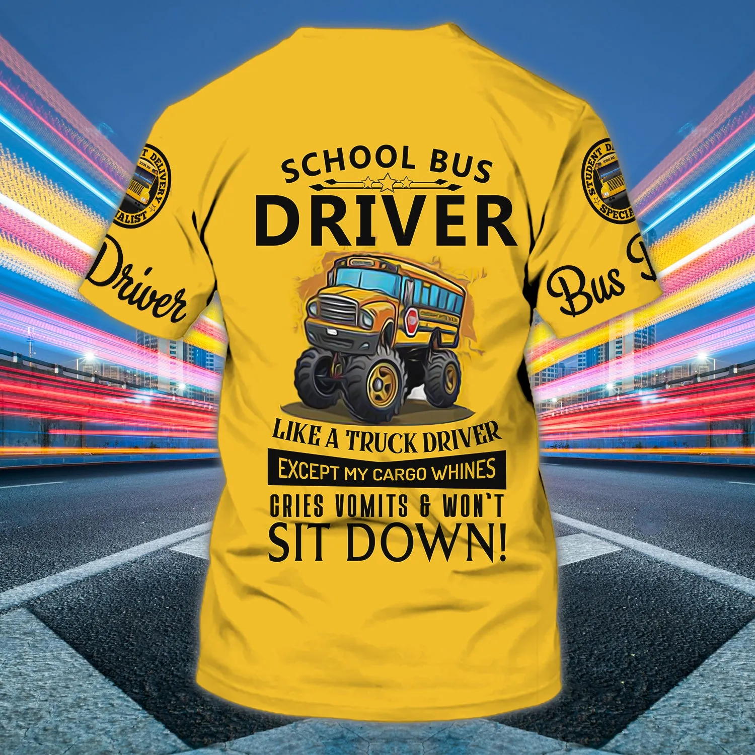 3D Bus Driver 1 - Personalized Name 3D Tshirt