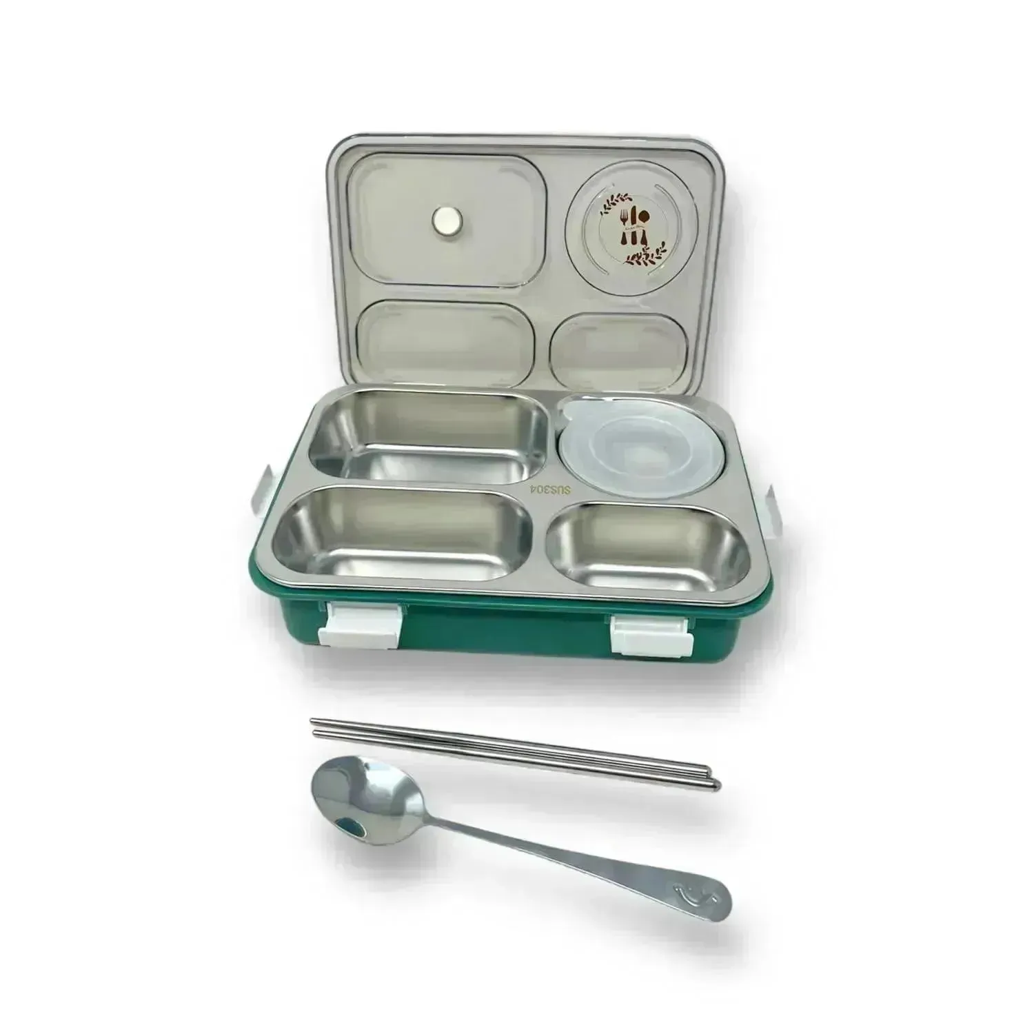 4 Compartment Insulated Steel Lunch Box (900 ml)