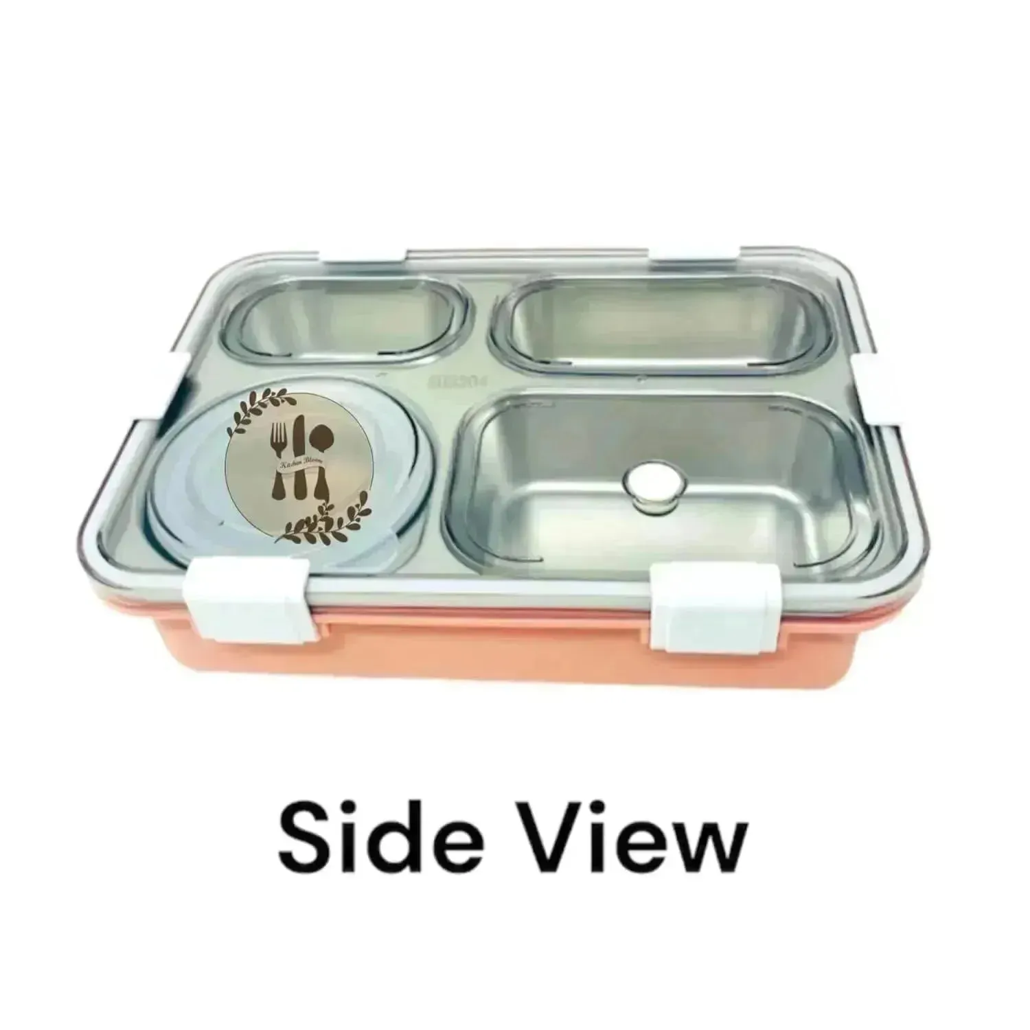 4 Compartment Insulated Steel Lunch Box (900 ml)