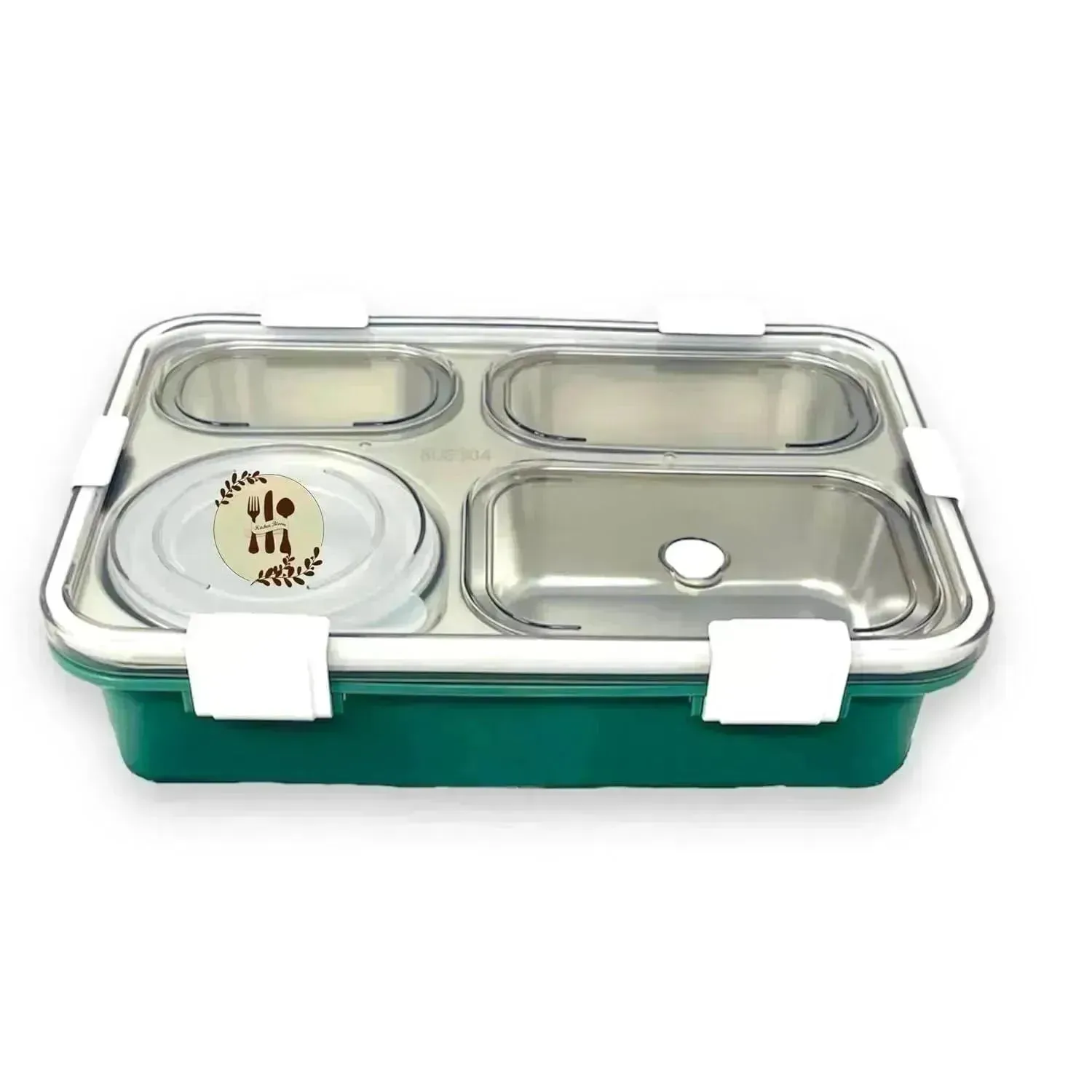 4 Compartment Insulated Steel Lunch Box (900 ml)
