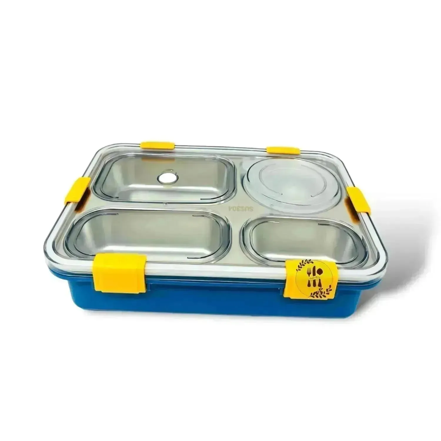 4 Compartment Insulated Steel Lunch Box (900 ml)