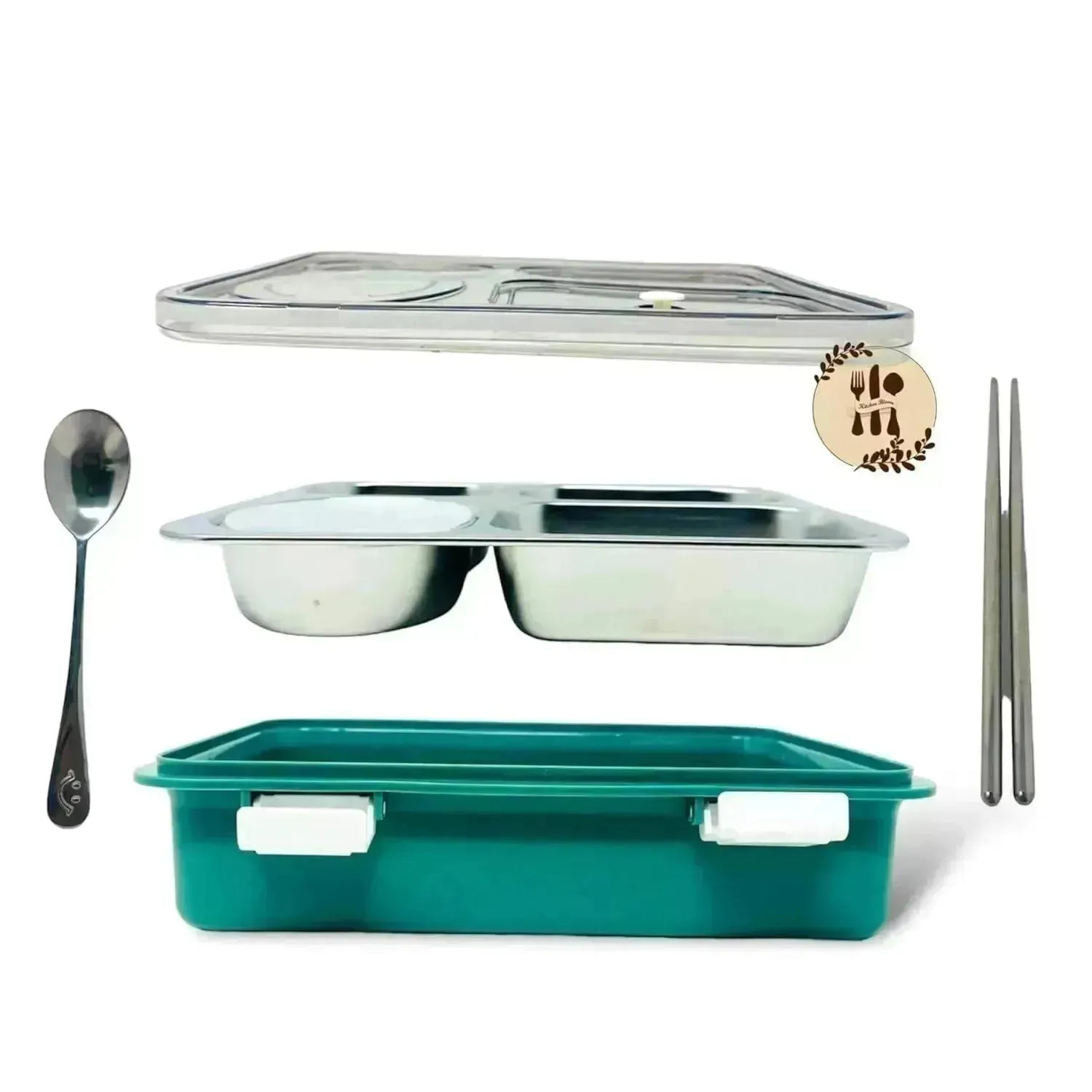 4 Compartment Insulated Steel Lunch Box (900 ml)