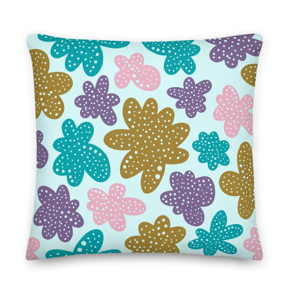 Abstract Flowers Pillow