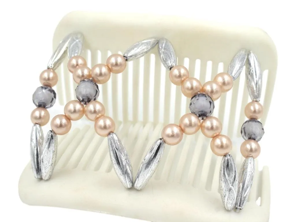African Butterfly Hair Comb - Dalena White 12