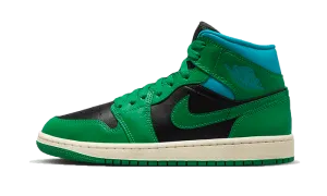 Air Jordan 1 Mid Lucky Green Aquatone