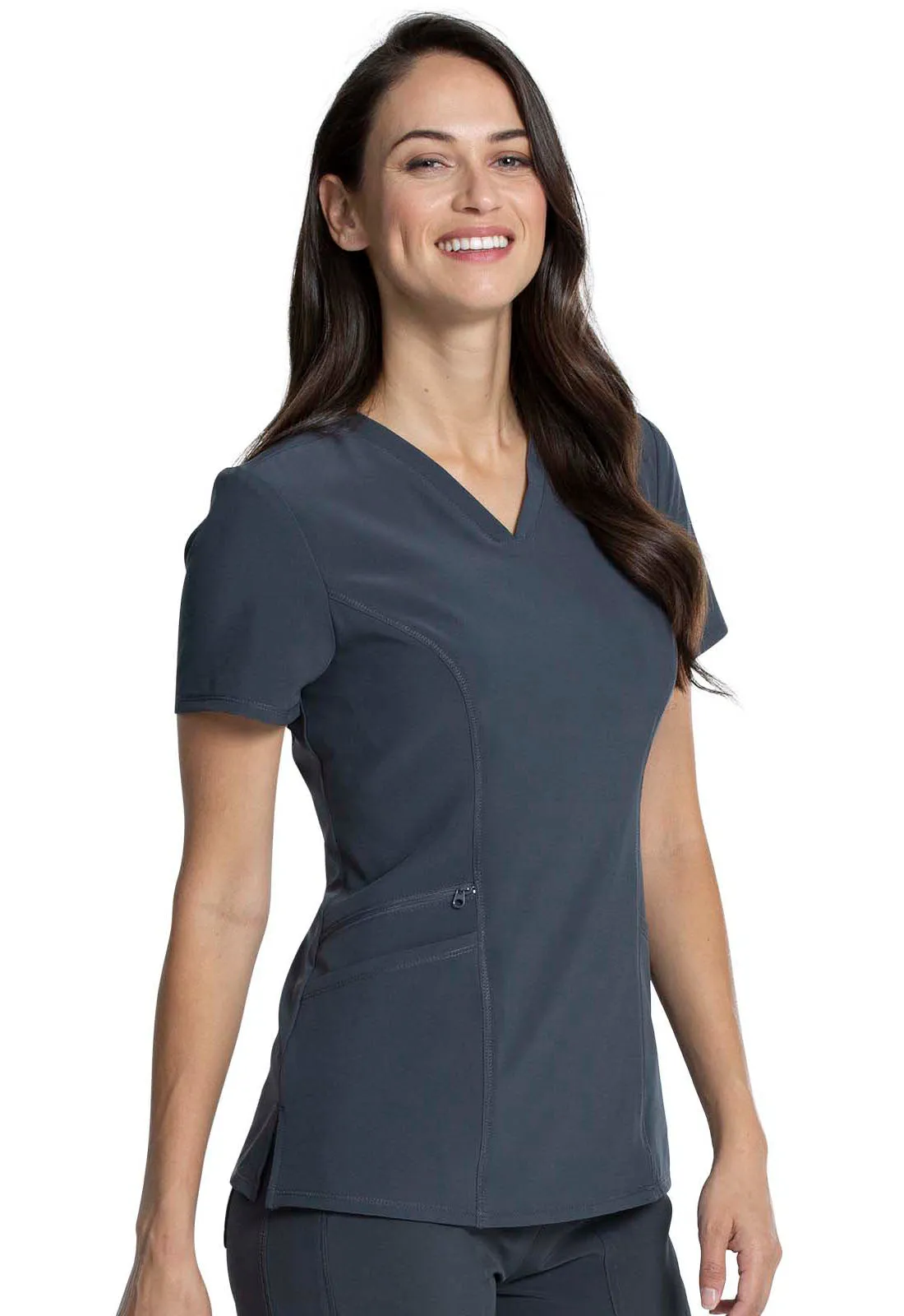 Allura CKA684 V-Neck Top Pewter