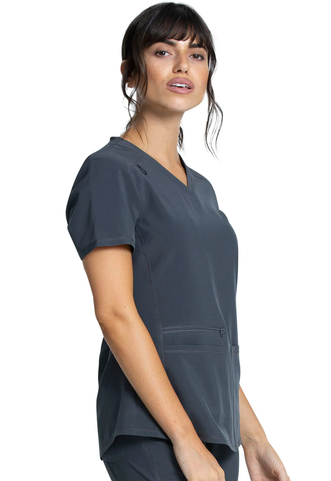 Allura CKA685 V-Neck Top Pewter