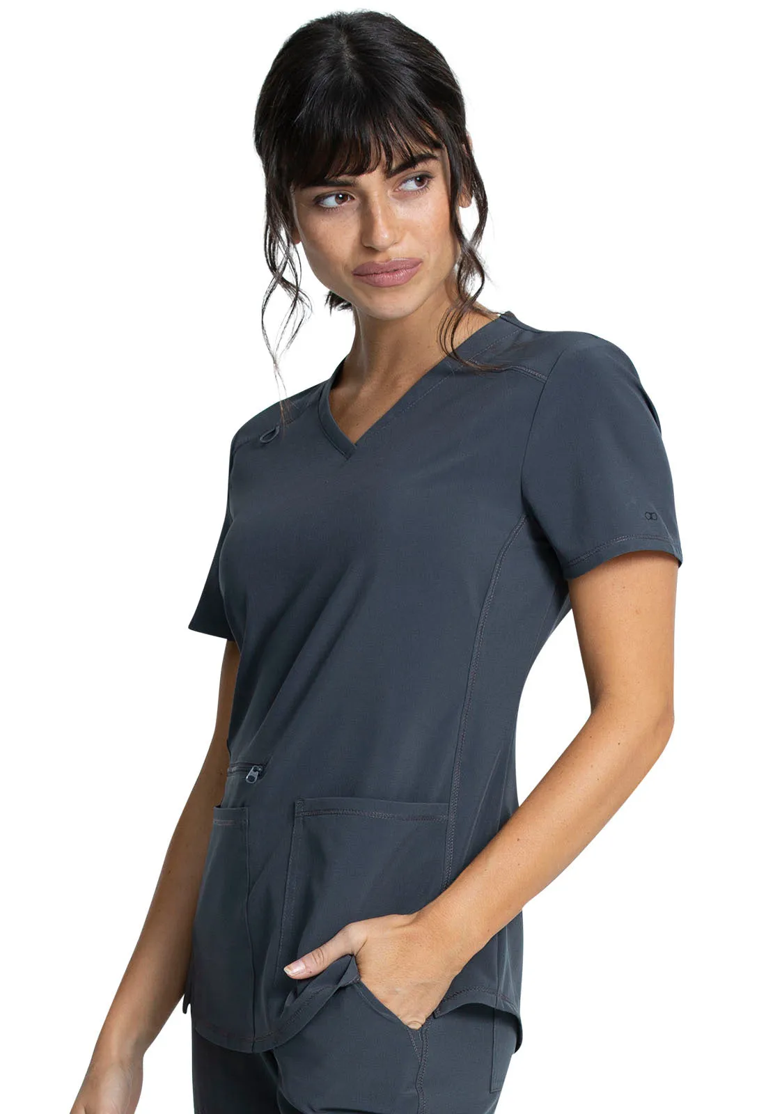 Allura CKA685 V-Neck Top Pewter