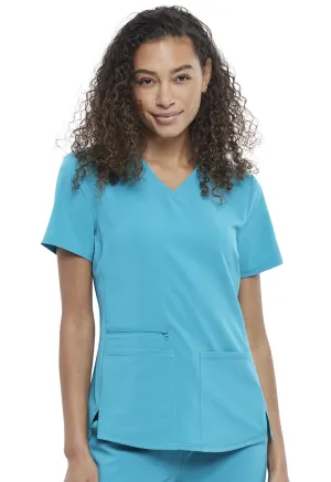 Allura CKA685 V-Neck Top Teal Blue