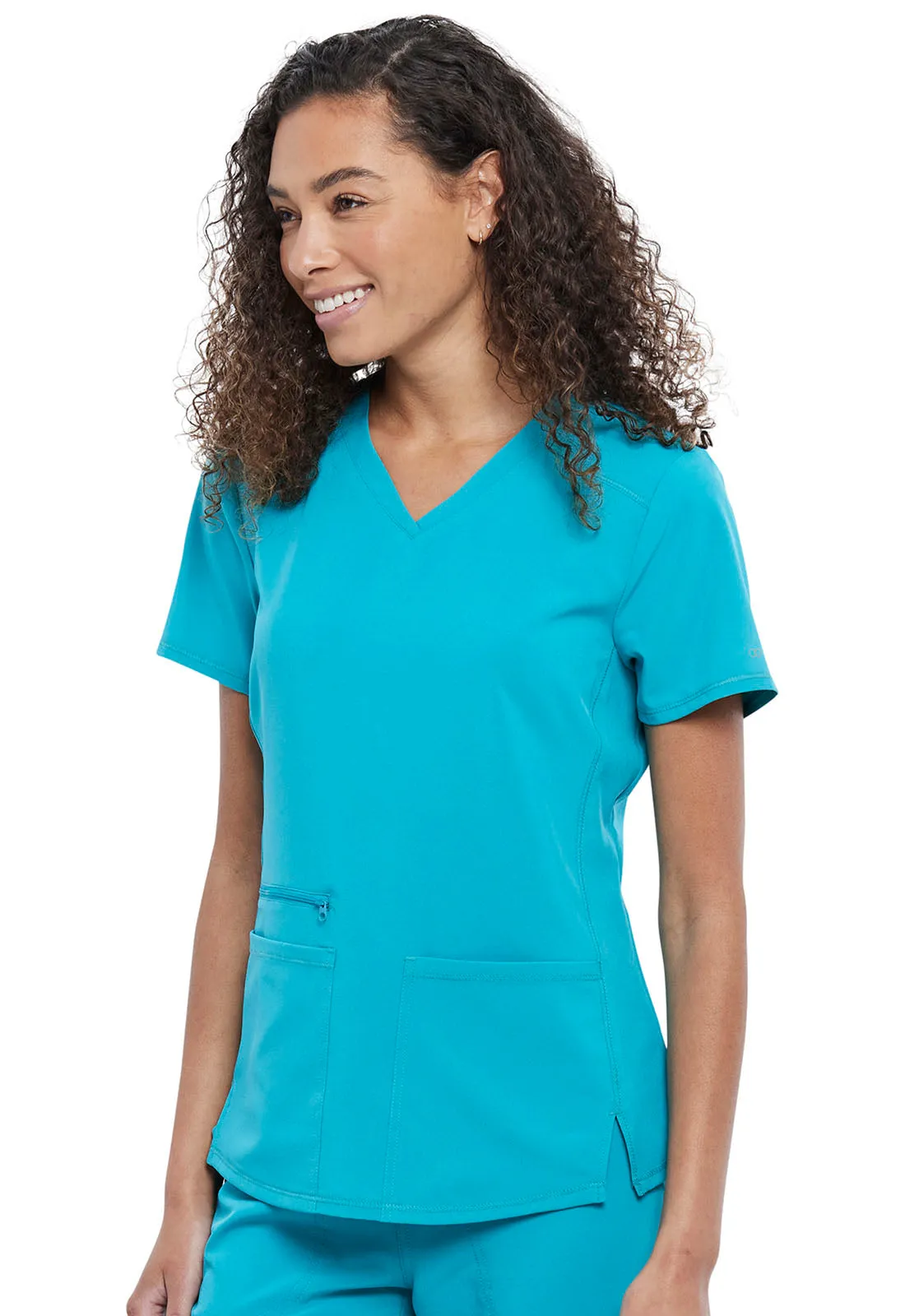 Allura CKA685 V-Neck Top Teal Blue