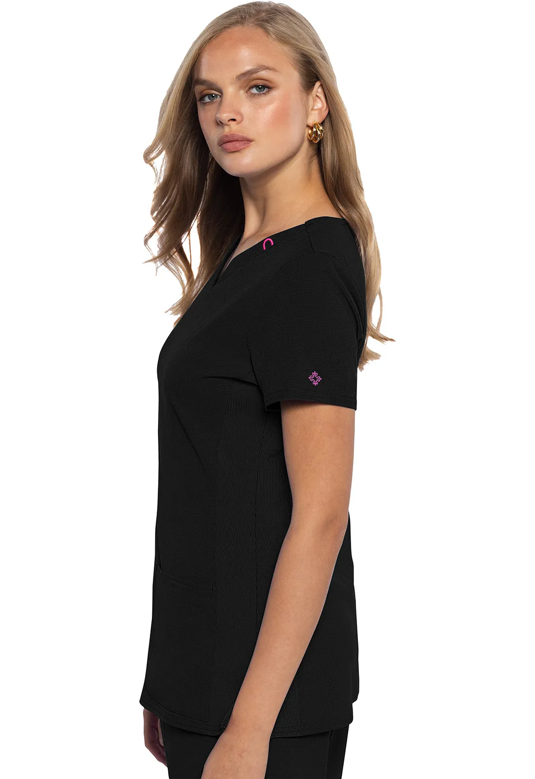AMP MC702 V-Neck Top Black