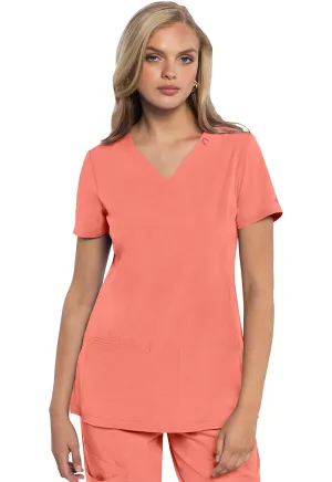 AMP MC702 V-Neck Top Coral Fusion
