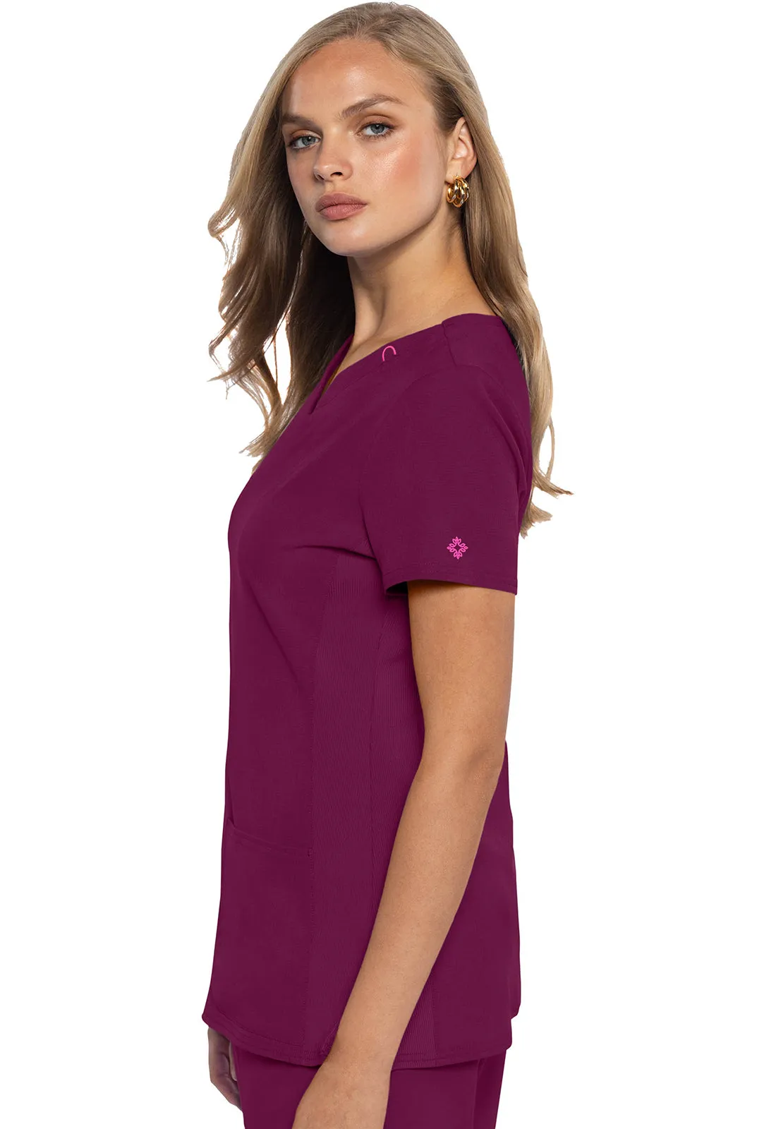 AMP MC702 V-Neck Top Wine