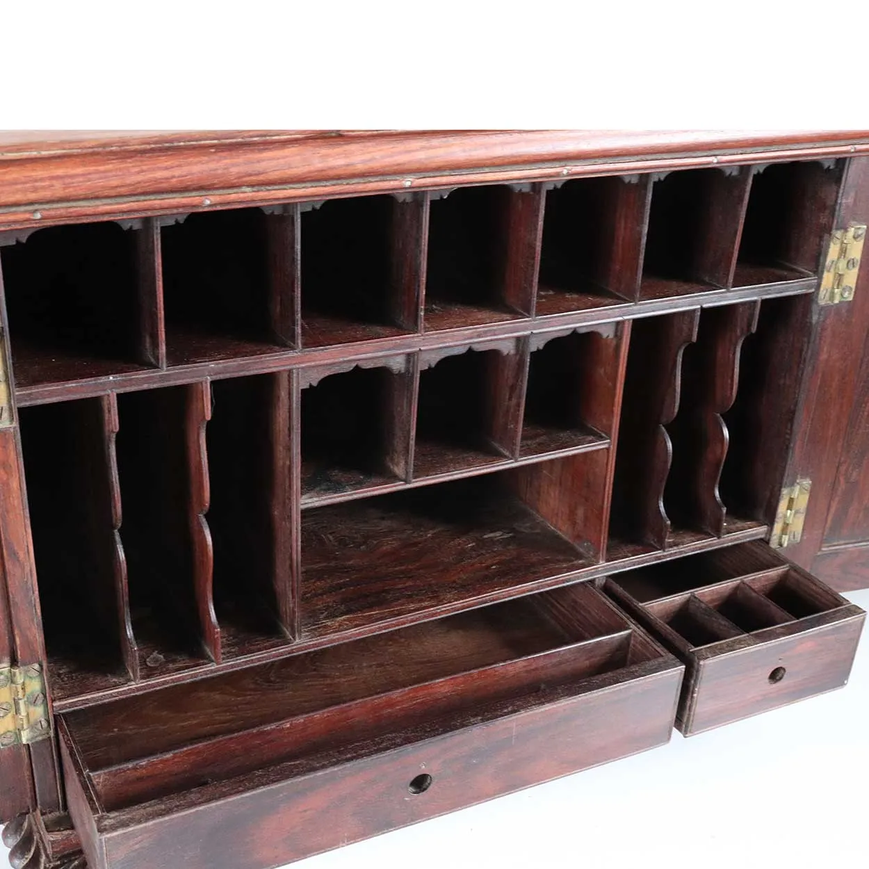 Anglo Indian William IV Rosewood Stationery Letter Box Table Cabinet