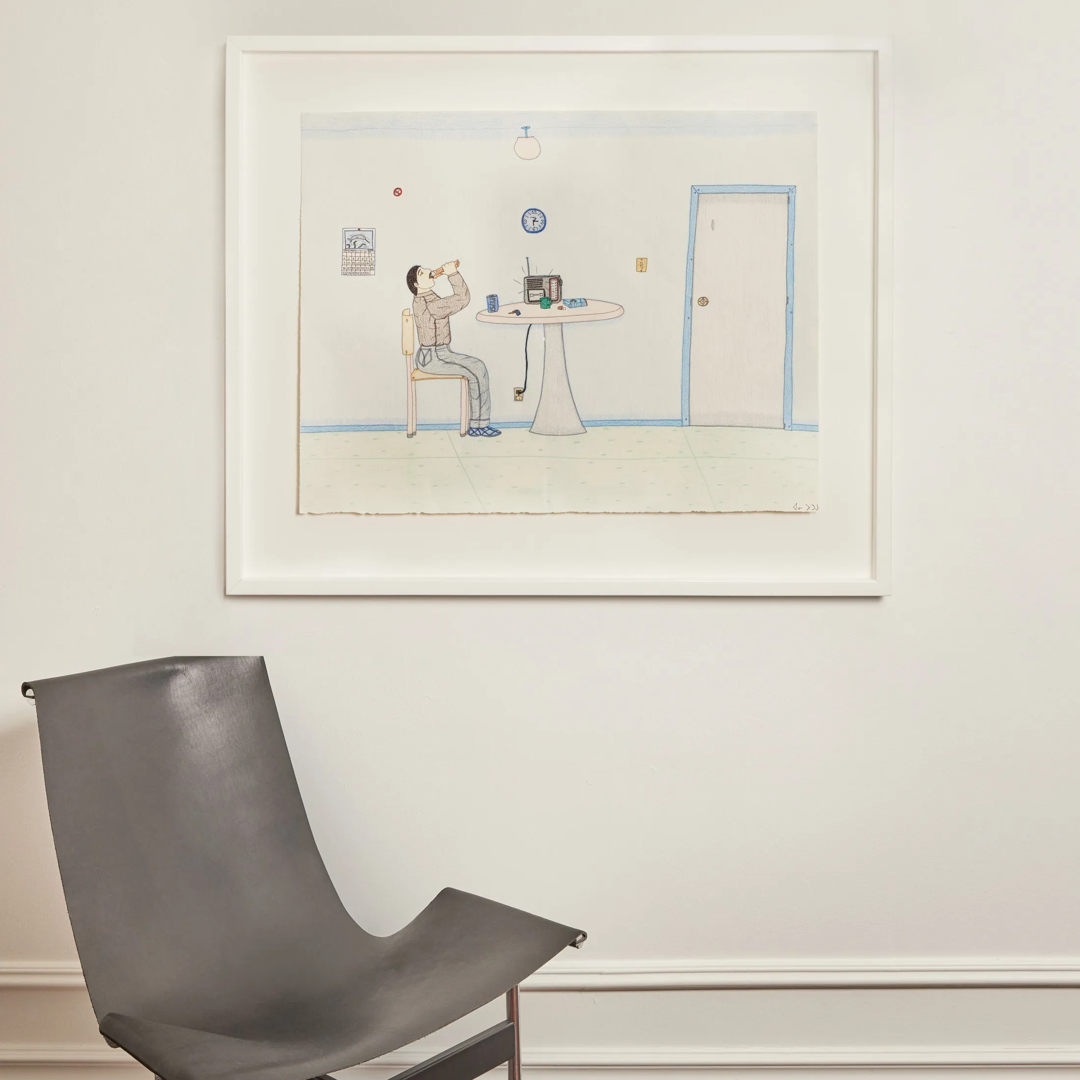 ANNIE POOTOOGOOK "BLUE ROOM" DRAWING, 2003
