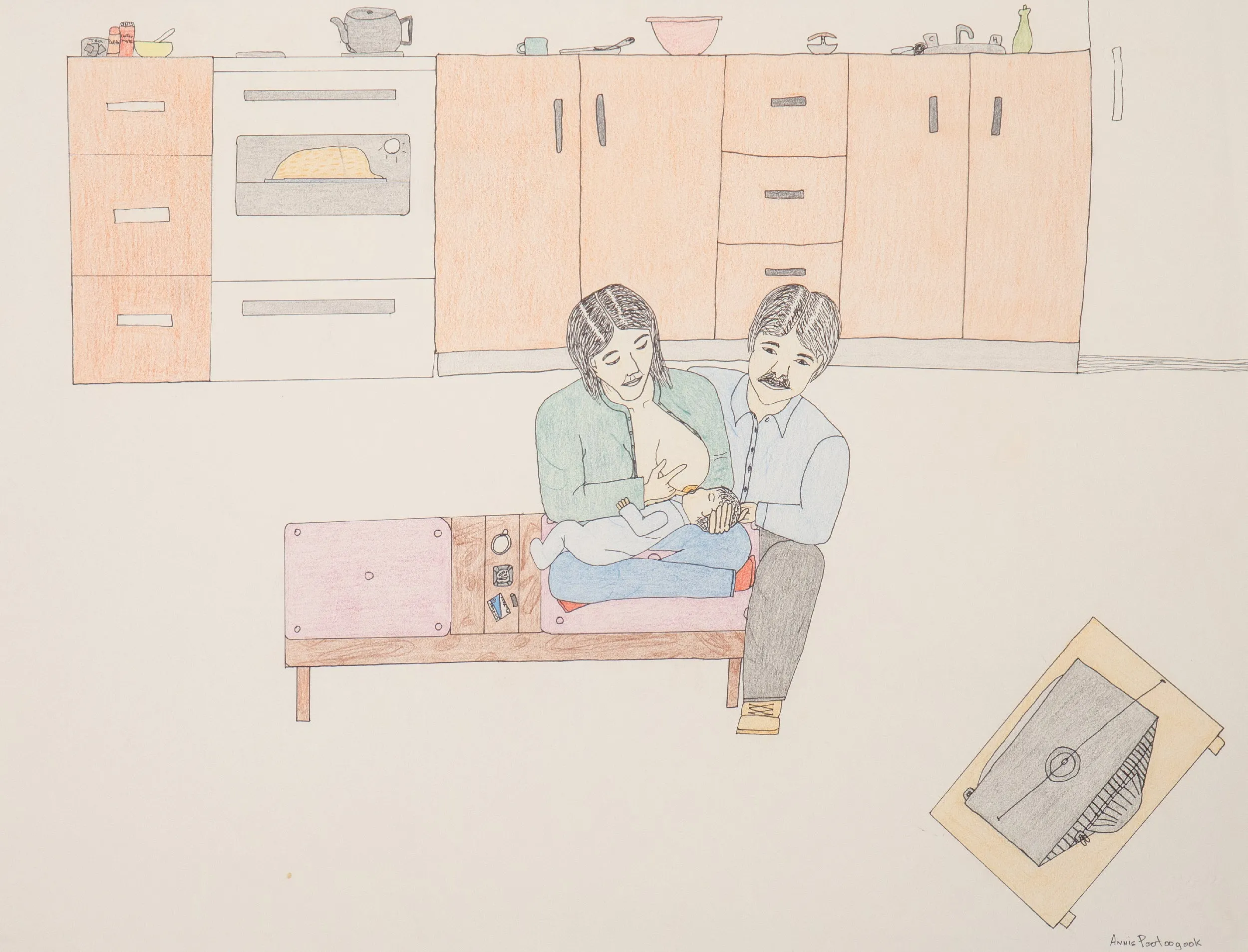 ANNIE POOTOOGOOK "MOTHER BREASTFEEDING", 1994