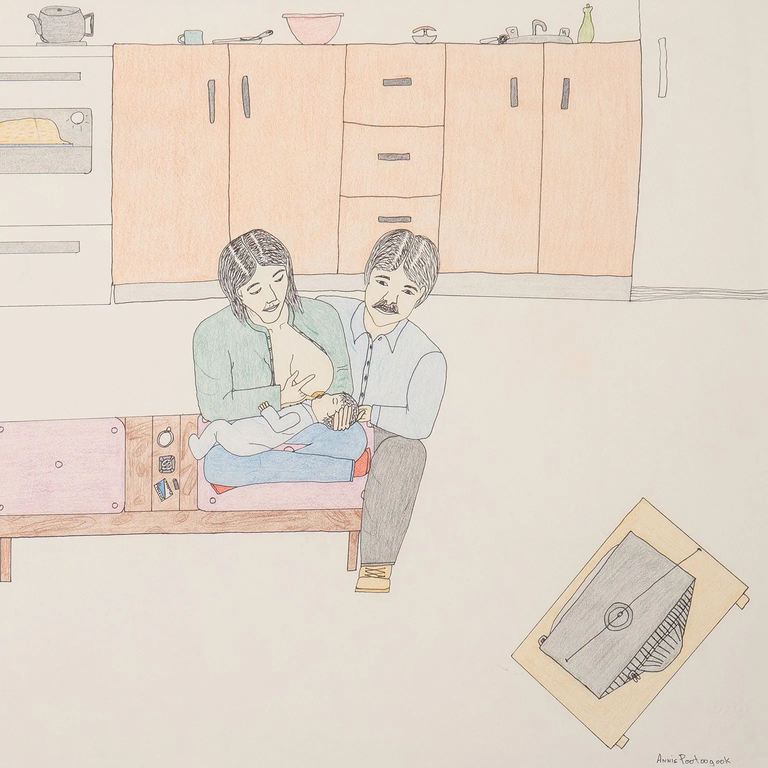 ANNIE POOTOOGOOK "MOTHER BREASTFEEDING", 1994