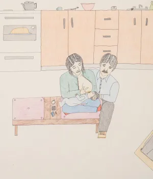 ANNIE POOTOOGOOK "MOTHER BREASTFEEDING", 1994