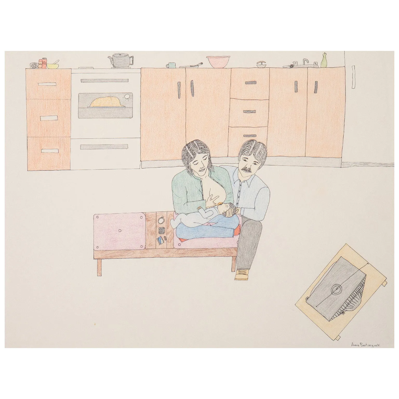 ANNIE POOTOOGOOK "MOTHER BREASTFEEDING", 1994