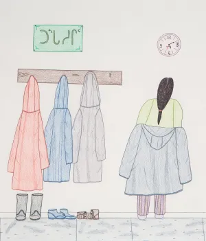 ANNIE POOTOOGOOK "WOMAN REMOVING COAT", 2002