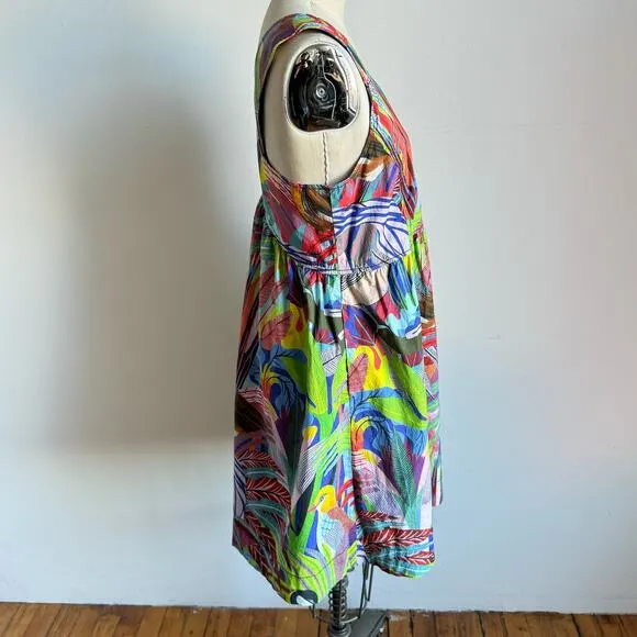ANTHROPOLOGIE x Orane Sigal Tropical Print Swing Mini Dress