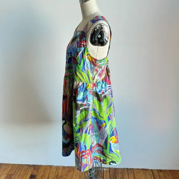 ANTHROPOLOGIE x Orane Sigal Tropical Print Swing Mini Dress