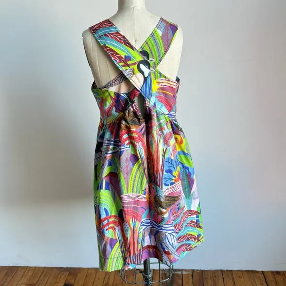 ANTHROPOLOGIE x Orane Sigal Tropical Print Swing Mini Dress