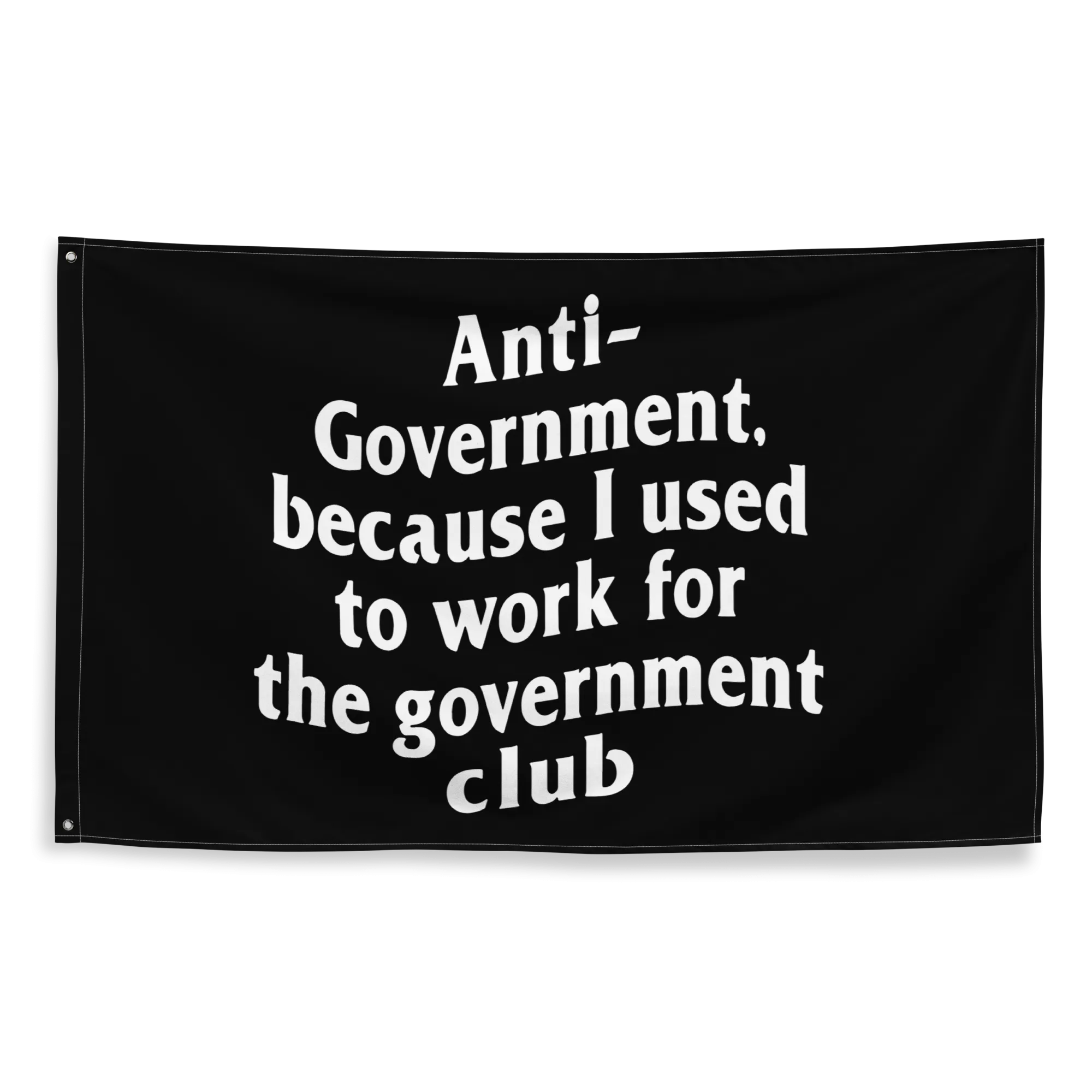 Anti Government Because I used to work for the Government Flag