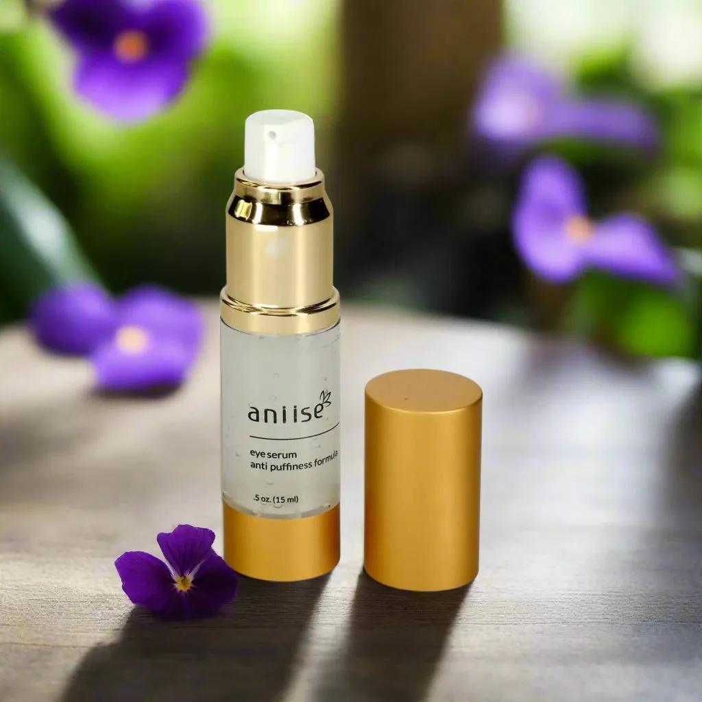 Anti Puffiness Eye Serum with Hyaluronic Acid, Vitamins C & E, Natural Ingredients, 0.5 Fl Oz