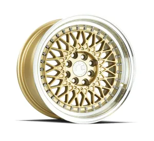 Aodhan AH05 15x8 4x100/114.3  20 Gold w/Machined Lip